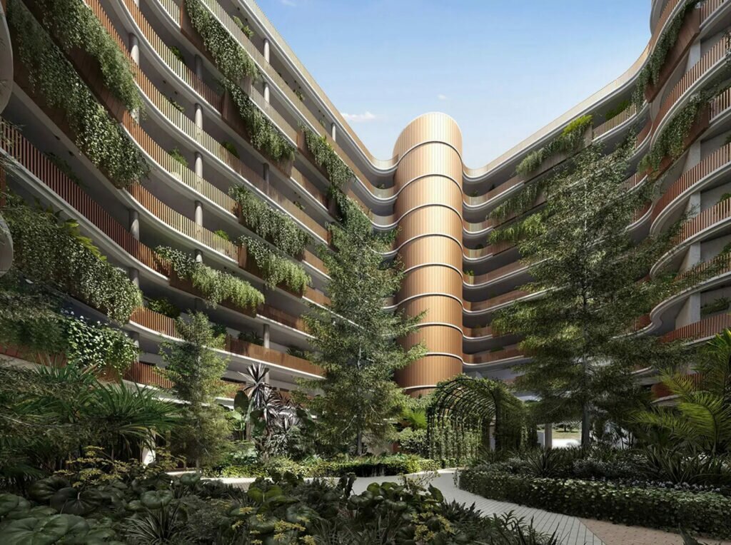 Artist impression of the green central atrium